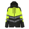 Black-Yellow - Front - Regatta Professional Mens High-Vis Waterproof Jacket