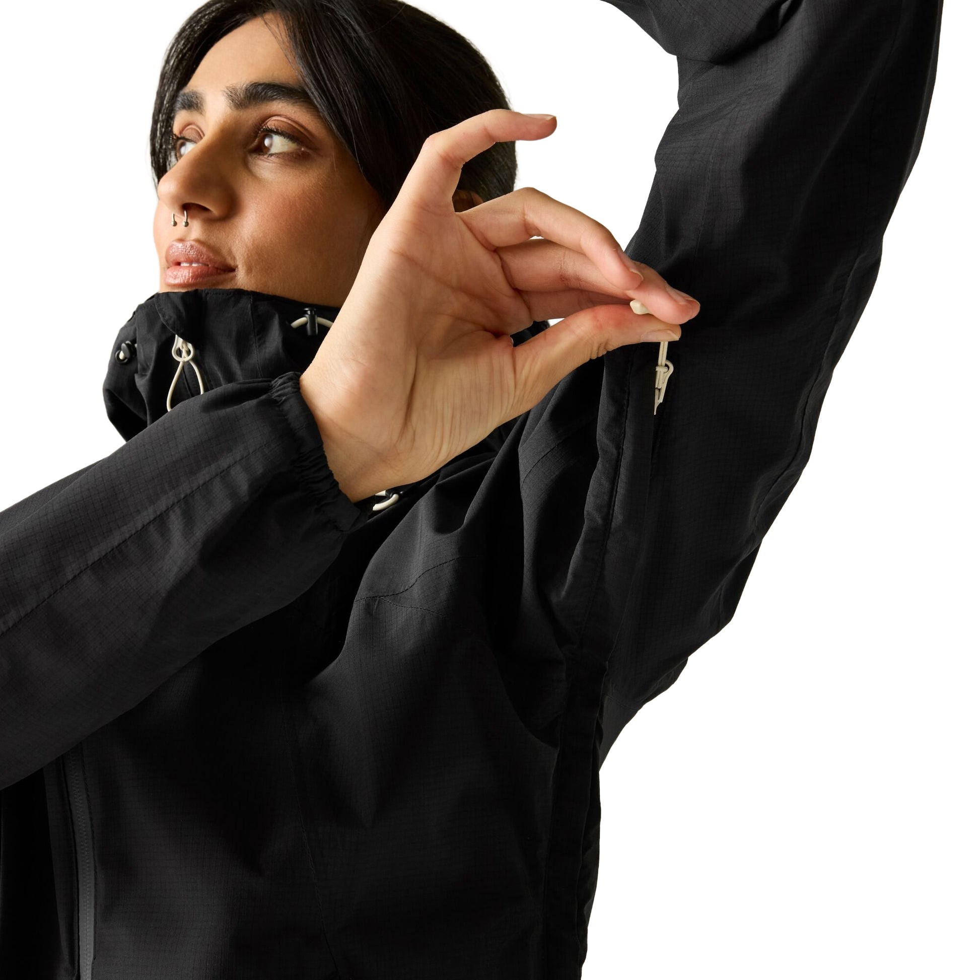 Black - Lifestyle - Dare 2B Womens-Ladies Breathe Easy Waterproof Jacket