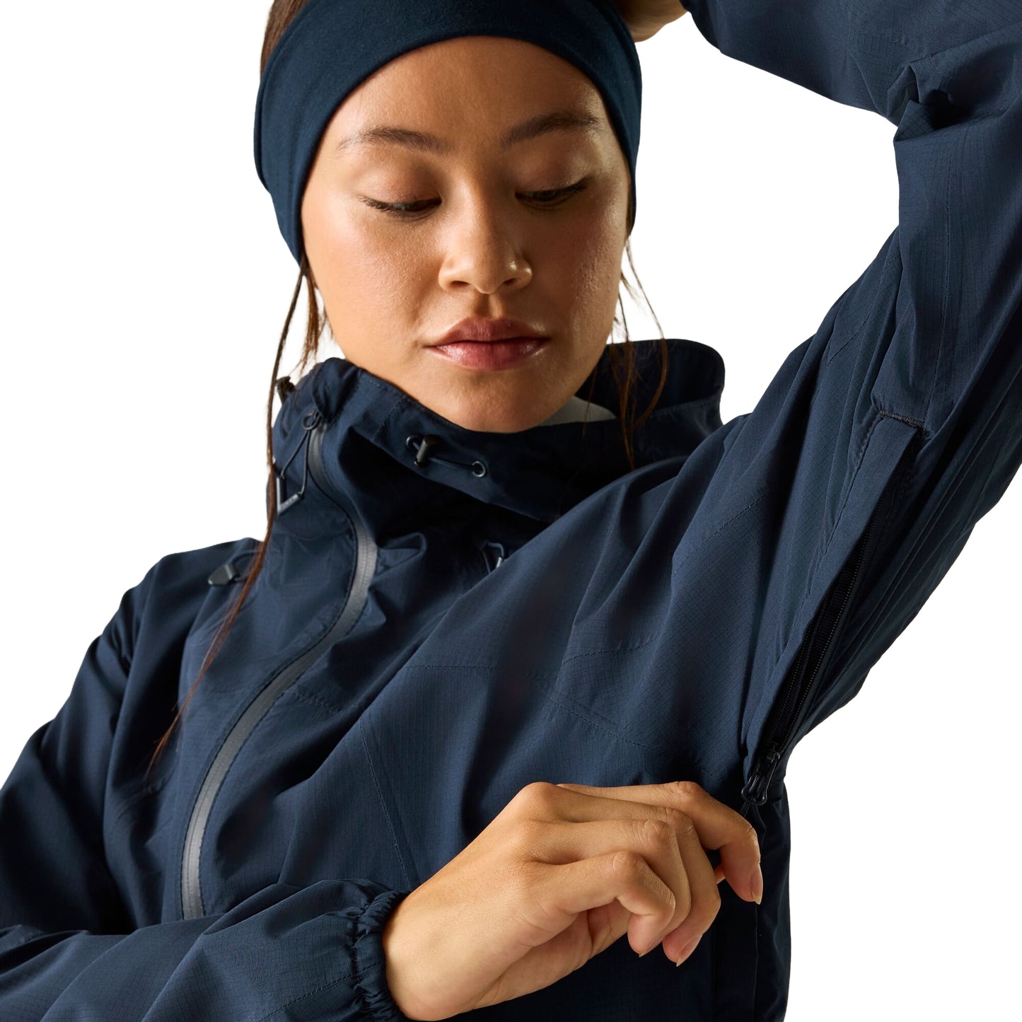 Navy - Lifestyle - Dare 2B Womens-Ladies Breathe Easy Waterproof Jacket