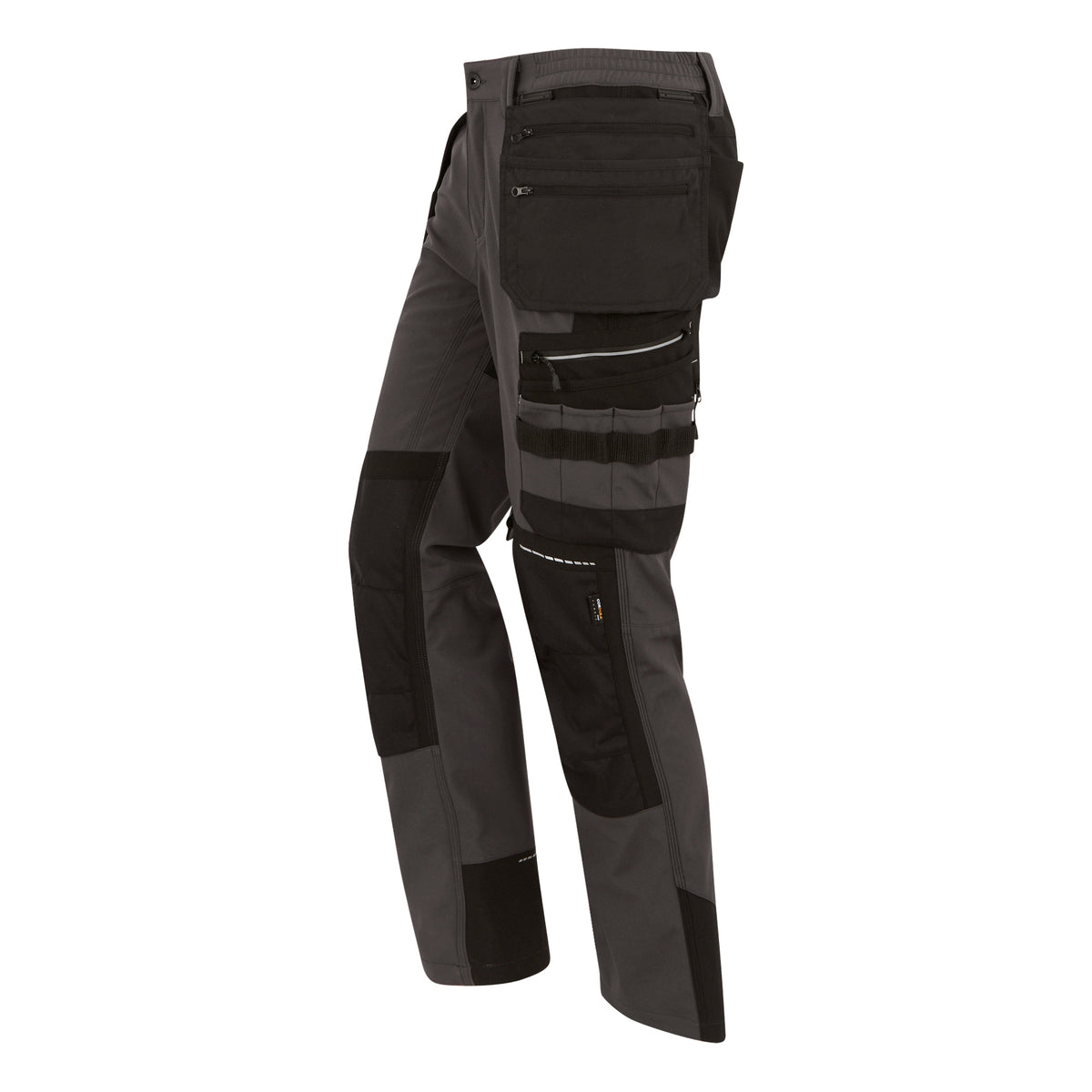 Slate Grey-Black - Side - Regatta Professional Unisex Adult 4 Way Stretch Work Trousers