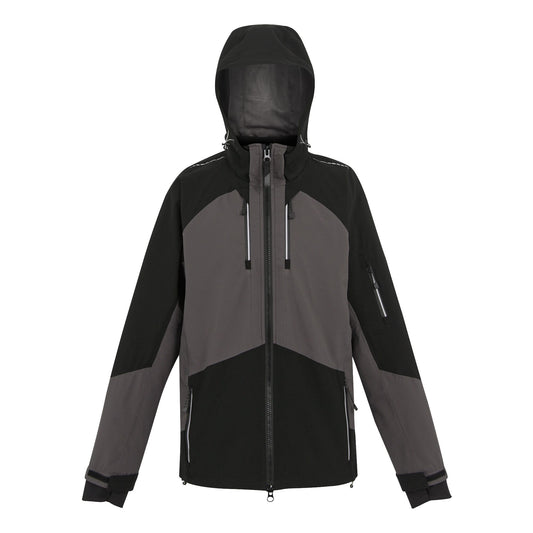 Slate Grey-Black - Front - Regatta Professional Unisex Adult Waterproof Stretch Shell Jacket