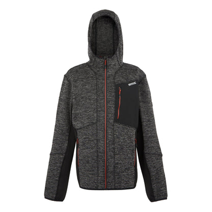 Ash Marl-Black - Front - Regatta Mens Alven Full Zip Fleece Jacket