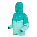 Aruba Blue-Turquoise - Side - Regatta Childrens-Kids Hillpack III Hooded Jacket