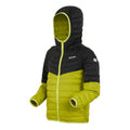 Grenoble Green-Black-Wild Lime - Side - Regatta Childrens-Kids Hillpack III Hooded Jacket