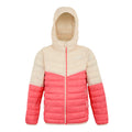 Peach Bloom-Light Vanilla - Front - Regatta Childrens-Kids Hillpack III Hooded Jacket