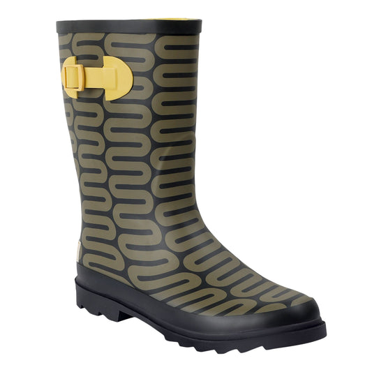 Olive - Front - Regatta Womens-Ladies Orla Kiely Spinning Flower Mid Calf Wellington Boots