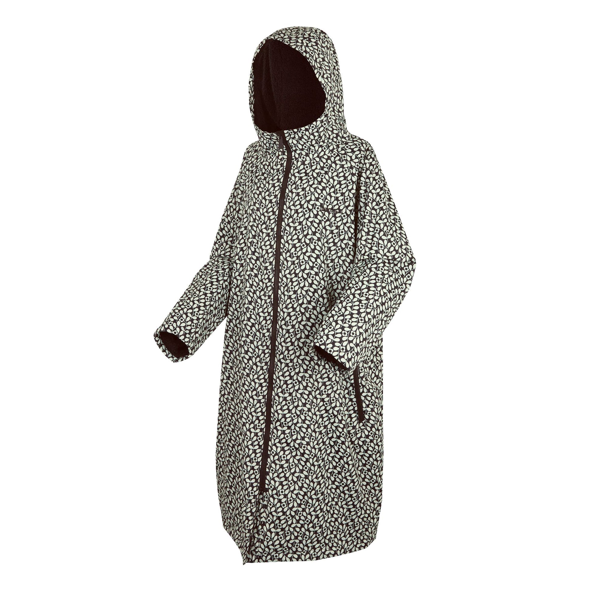 Black - Side - Regatta Womens-Ladies Orla Kiely Jasmine Flower Changing Robe