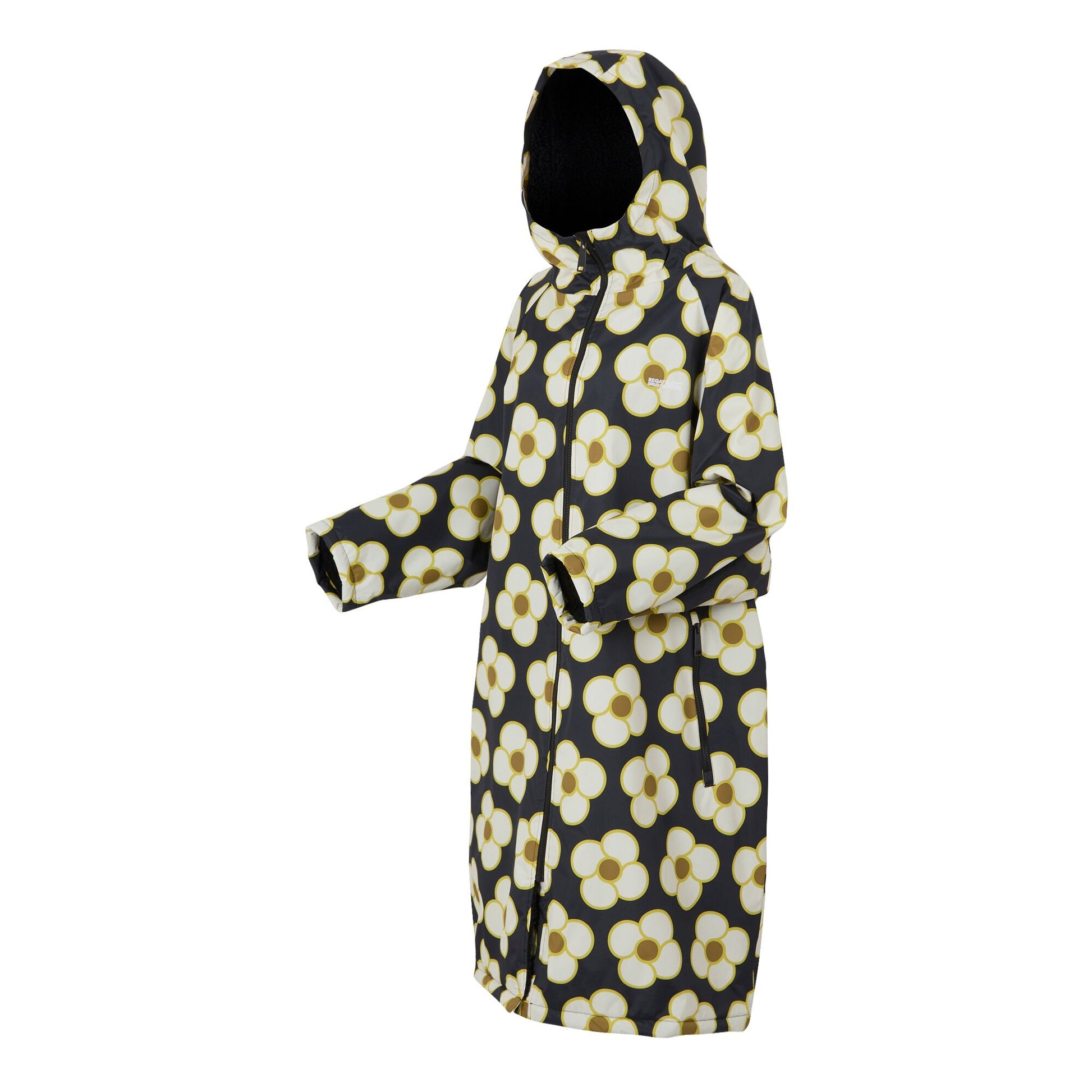 Black - Side - Regatta Womens-Ladies Orla Kiely Spinning Flower Waterproof Changing Robe
