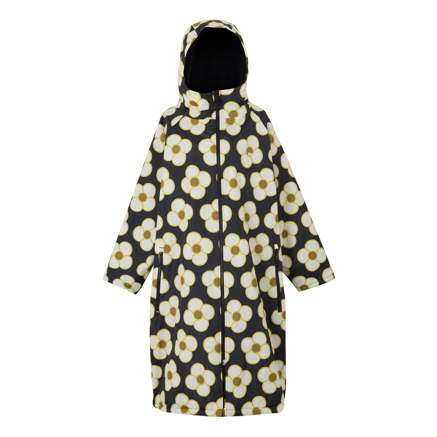 Black - Front - Regatta Womens-Ladies Orla Kiely Spinning Flower Waterproof Changing Robe