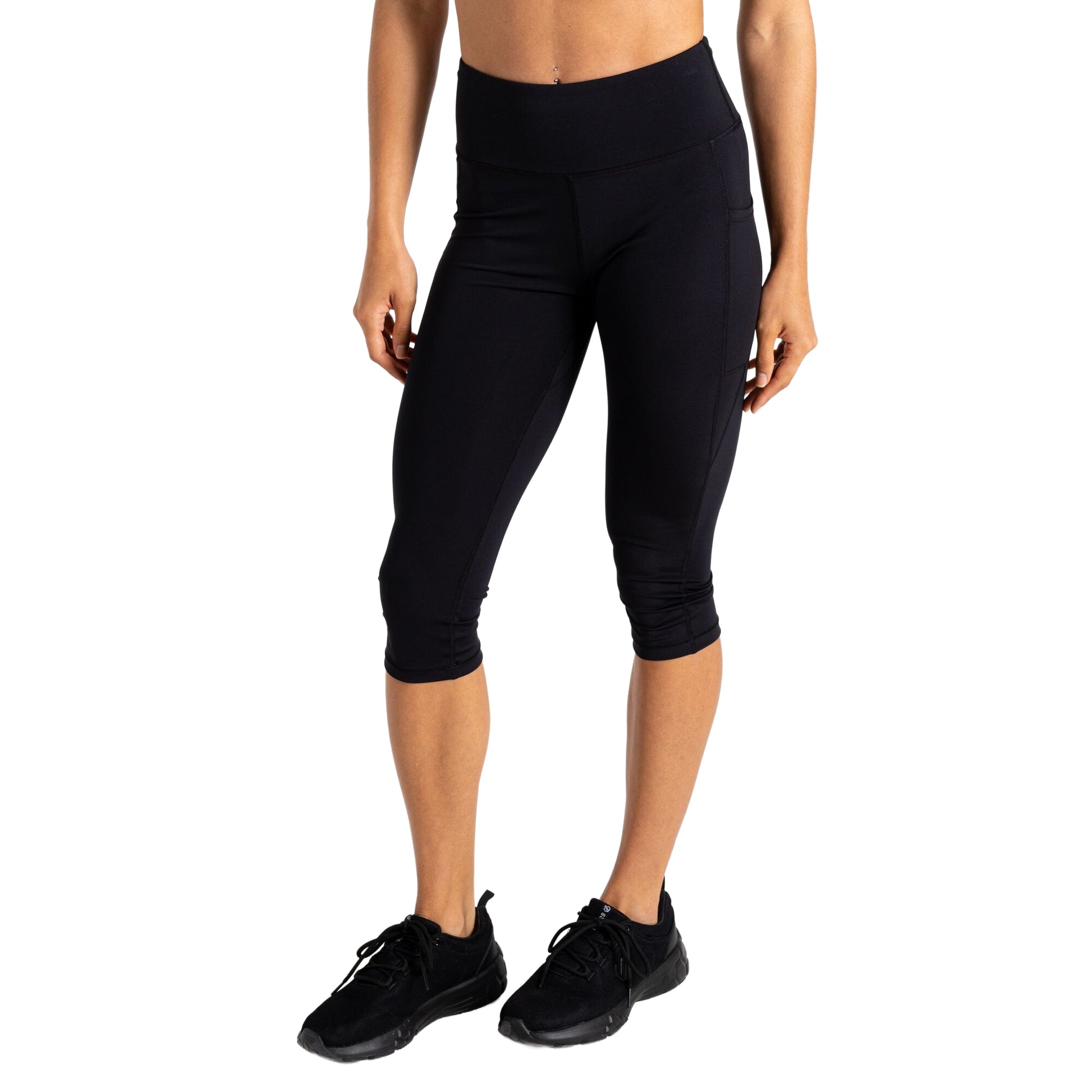 Black - Lifestyle - Dare 2B Womens-Ladies Influential II Plain 3-4 Leggings