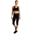 Black - Pack Shot - Dare 2B Womens-Ladies Influential II Plain 3-4 Leggings
