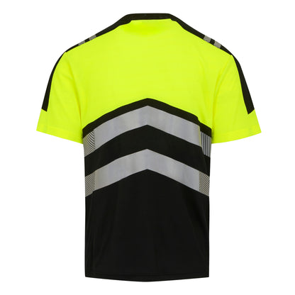 Black-Yellow - Back - Regatta Mens X-Pro Bamboo Hi-Vis Vest