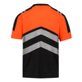 Black-Orange - Back - Regatta Mens X-Pro Bamboo Hi-Vis Vest
