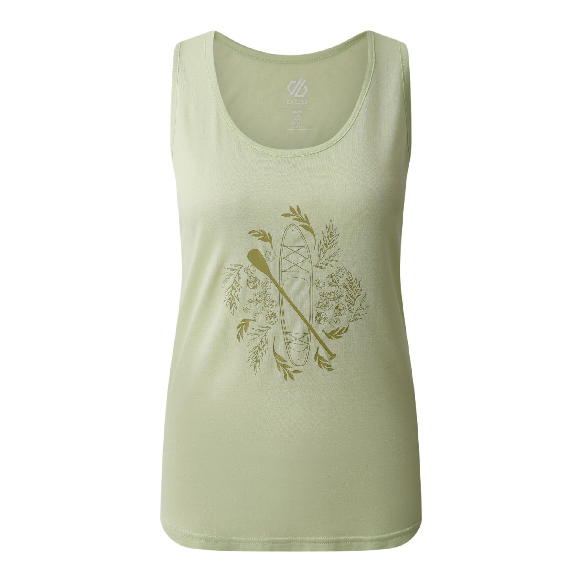 Butterfly Green - Front - Dare 2B Womens-Ladies Harmonic Boat Vest Top