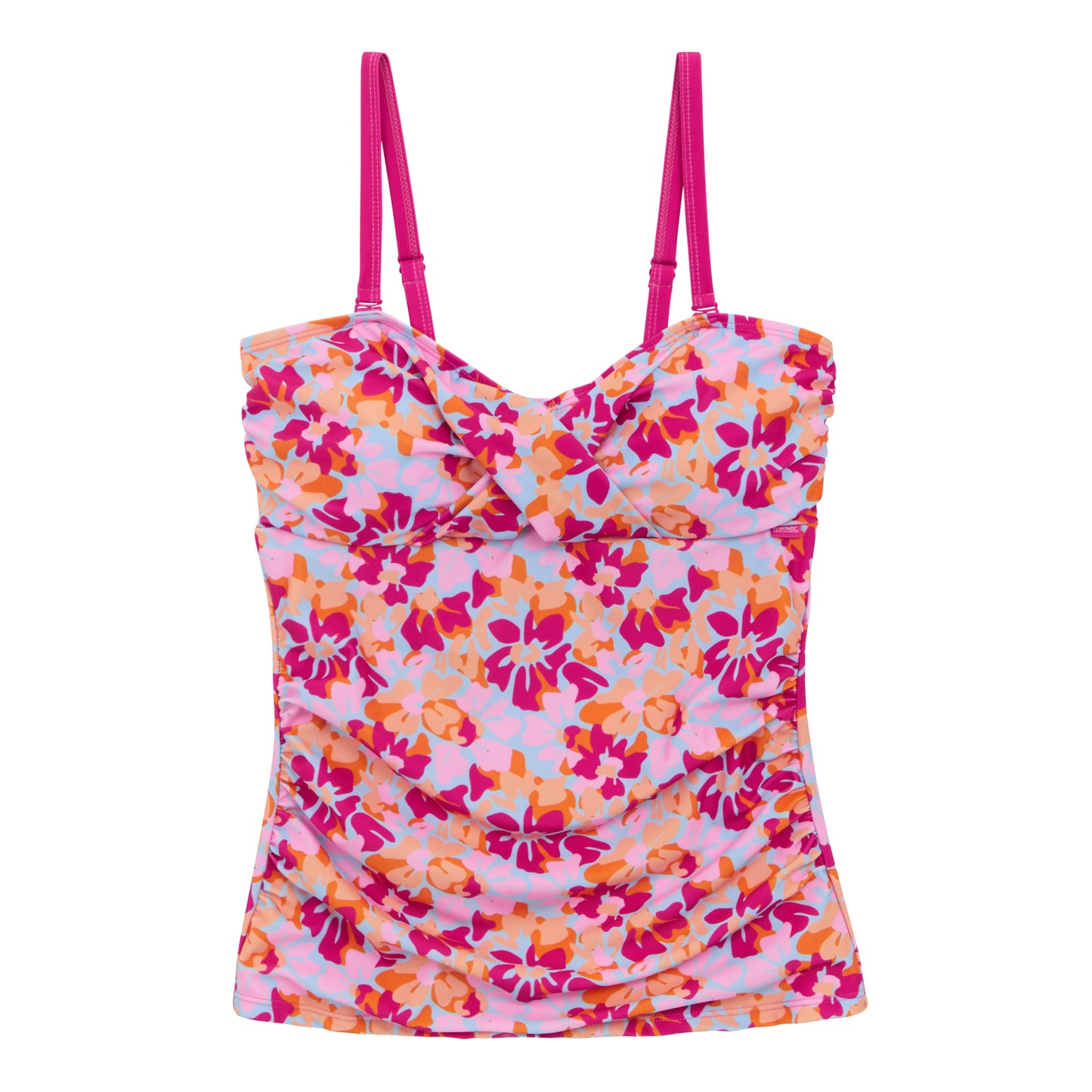 Pink - Front - Regatta Womens-Ladies Aceana III Summer Floral Tankini Top