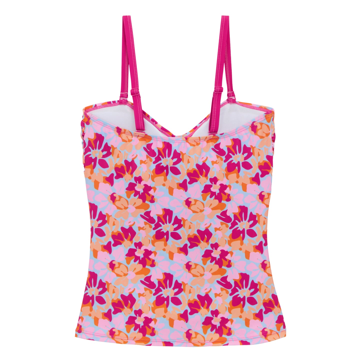 Pink - Back - Regatta Womens-Ladies Aceana III Summer Floral Tankini Top