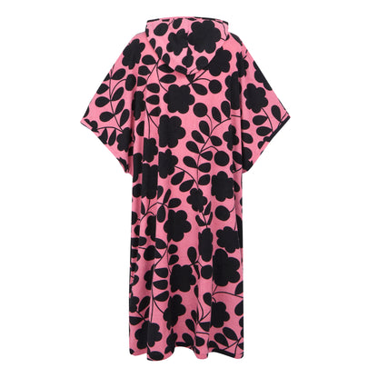 Pink - Back - Regatta Womens-Ladies Orla Kiely II Floral Towelling Robe