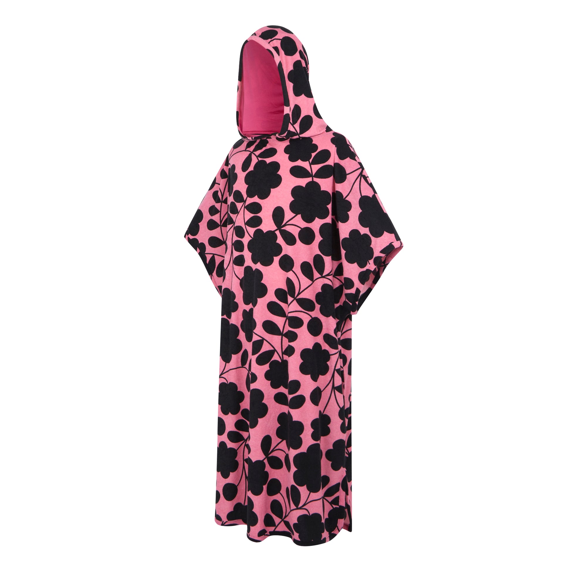 Pink - Side - Regatta Womens-Ladies Orla Kiely II Floral Towelling Robe