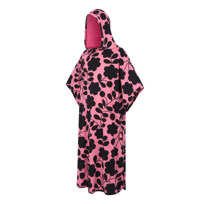 Pink - Side - Regatta Womens-Ladies Orla Kiely II Floral Towelling Robe