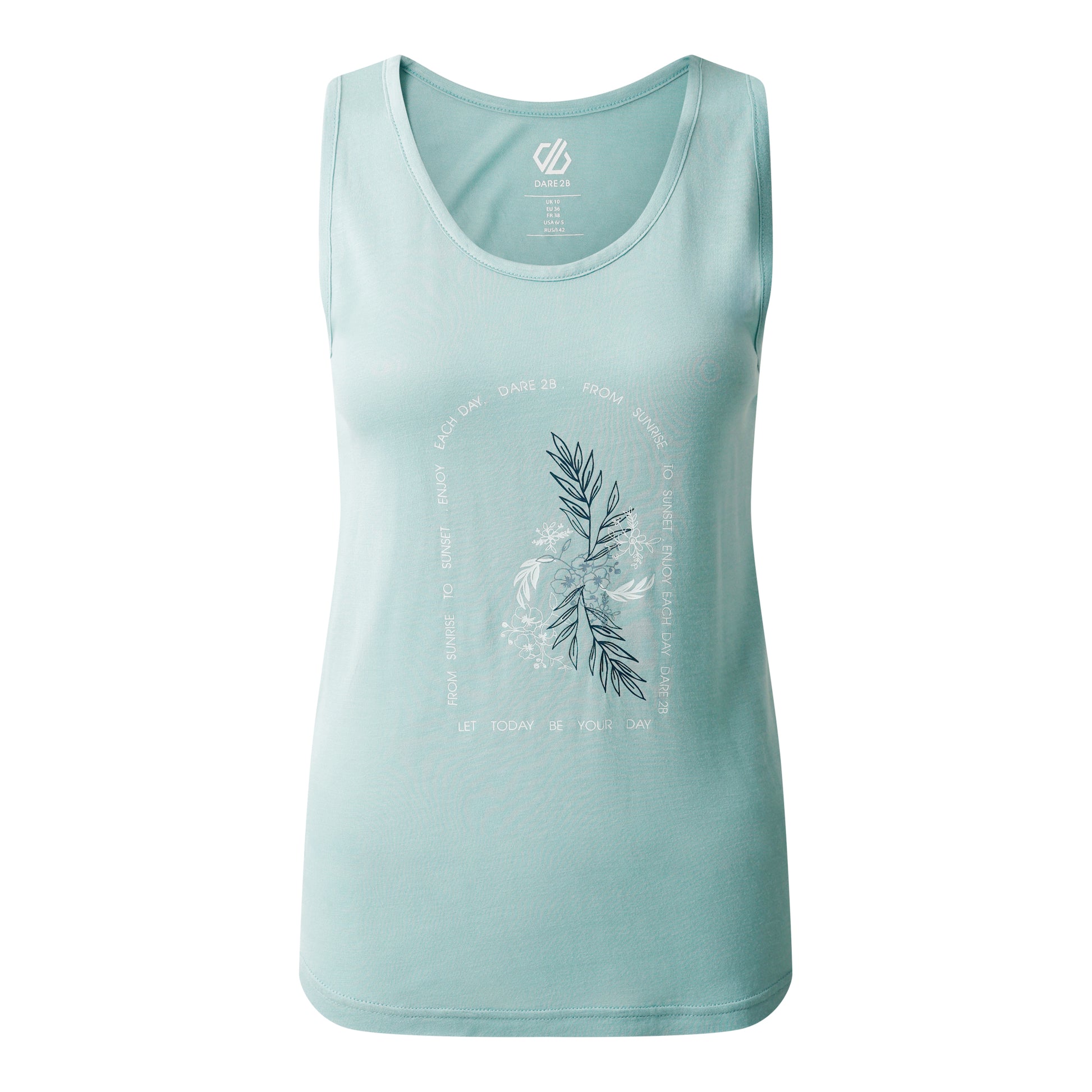 Aquifer - Front - Dare 2B Womens-Ladies Harmonic Enjoy Each Day Bamboo Vest Top