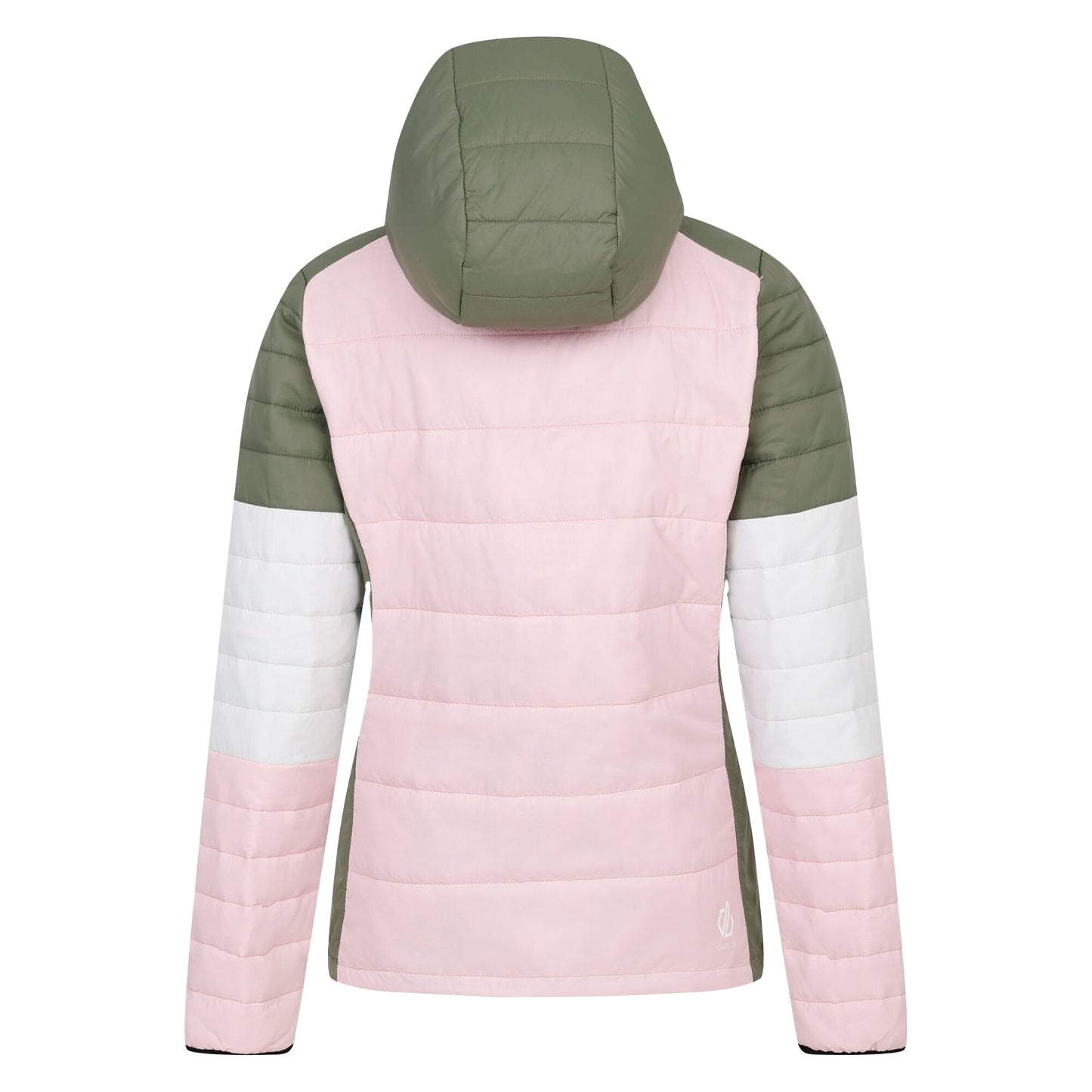 Olivine Green-Crystal Rose - Back - Dare 2B Womens-Ladies Lively Padded Jacket