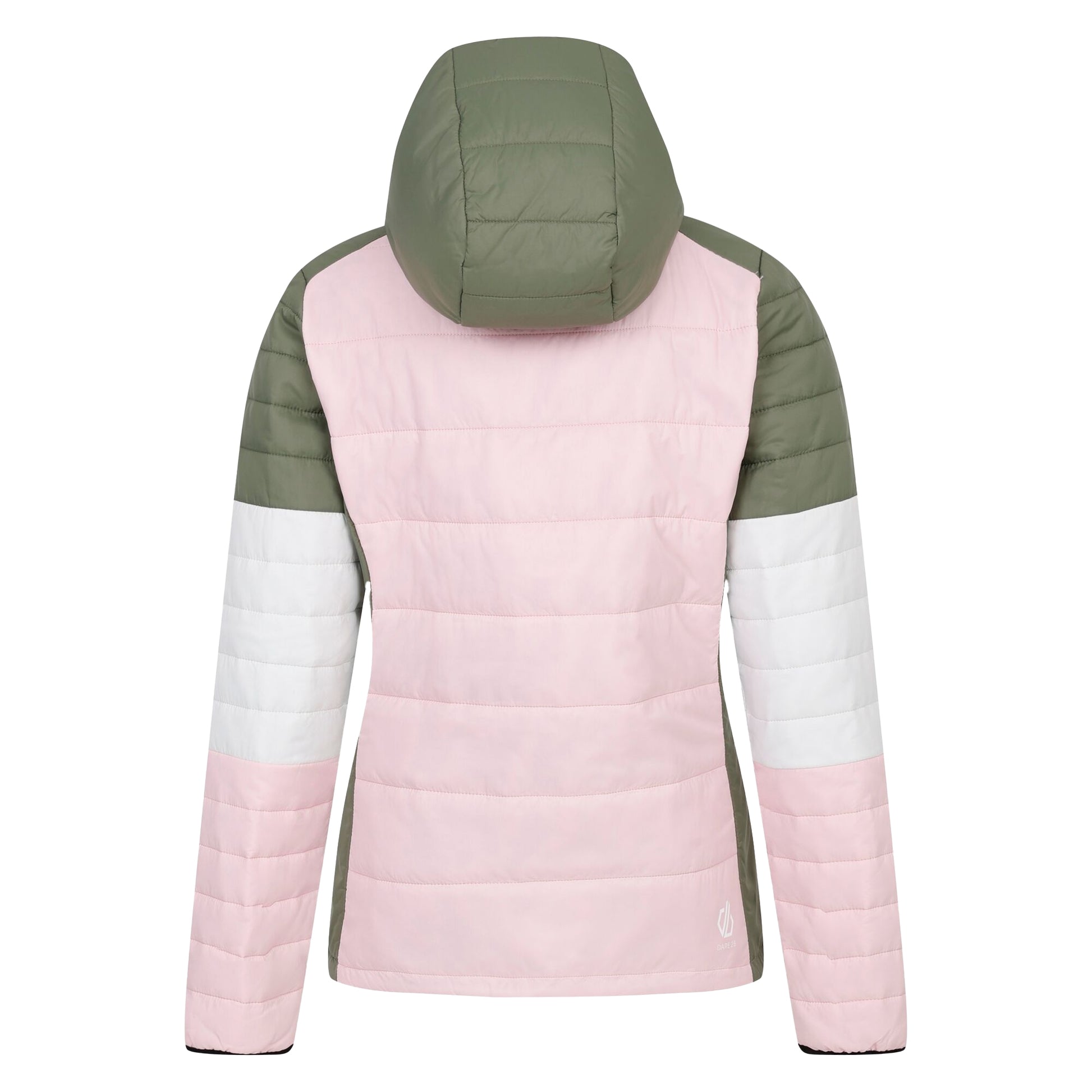 Olivine Green-Crystal Rose - Back - Dare 2B Womens-Ladies Lively Padded Jacket