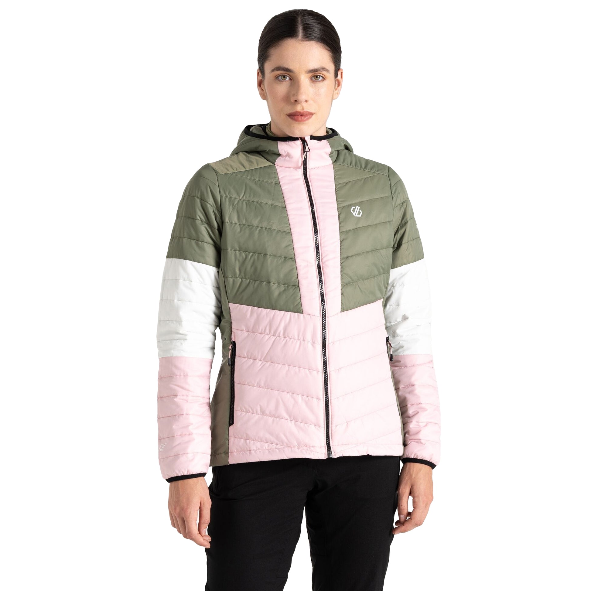 Olivine Green-Crystal Rose - Lifestyle - Dare 2B Womens-Ladies Lively Padded Jacket