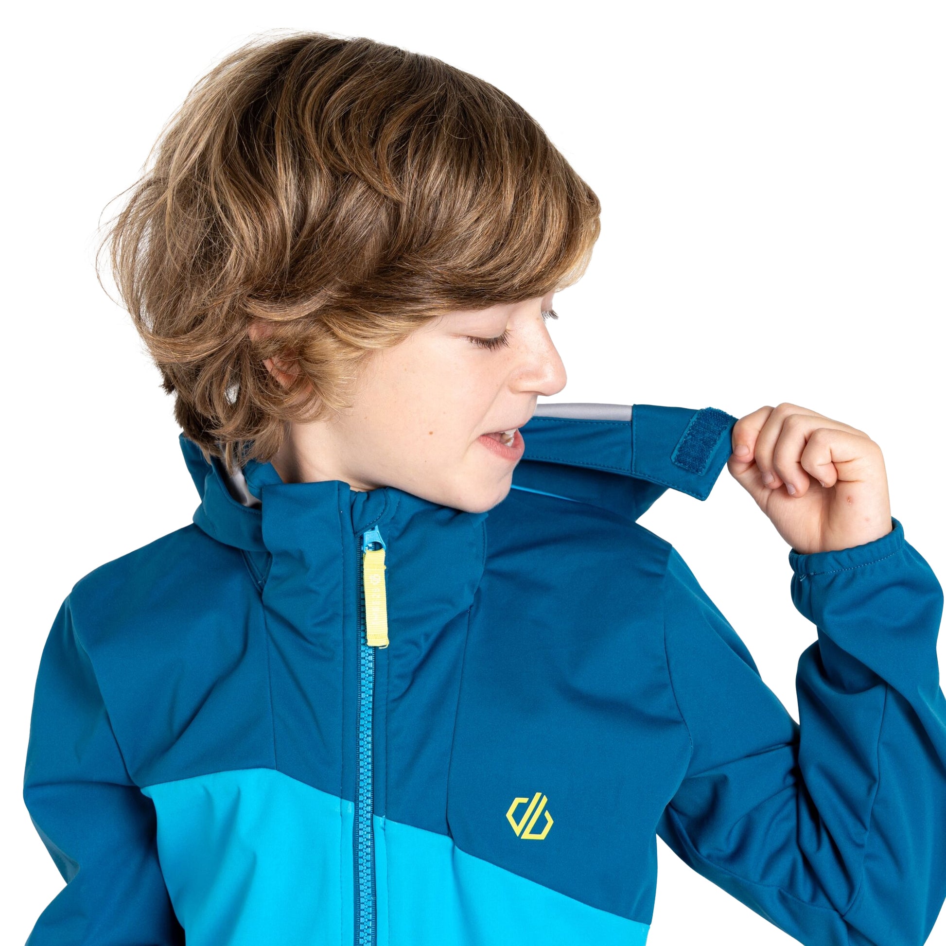 Blue Sapphire-Spring Break - Side - Dare 2B Childrens-Kids Explore Soft Shell Jacket