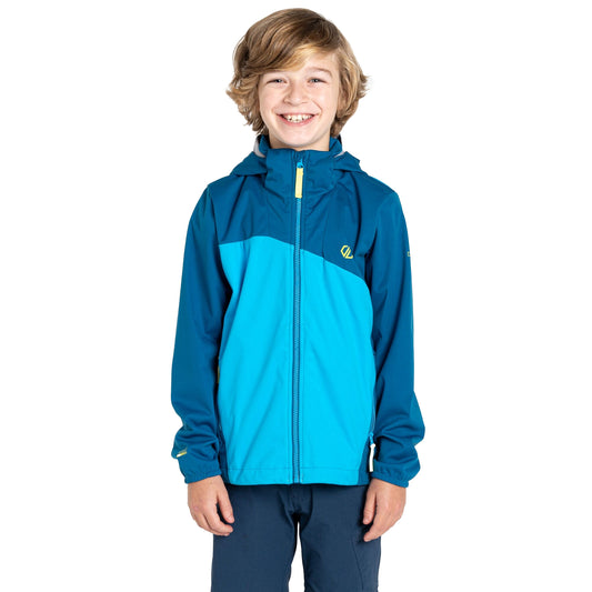 Blue Sapphire-Spring Break - Front - Dare 2B Childrens-Kids Explore Soft Shell Jacket