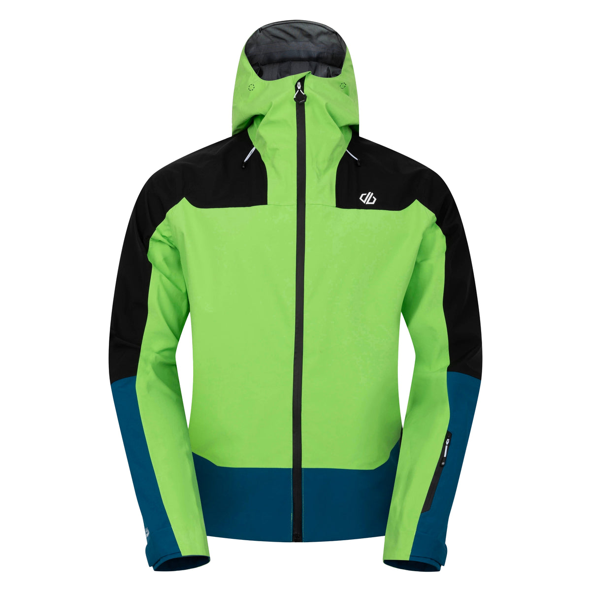 Green Flash-Kingfisher Blue - Front - Dare 2B Mens Roving II Waterproof Jacket
