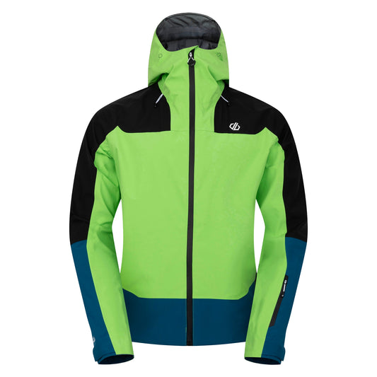 Green Flash-Kingfisher Blue - Front - Dare 2B Mens Roving II Waterproof Jacket