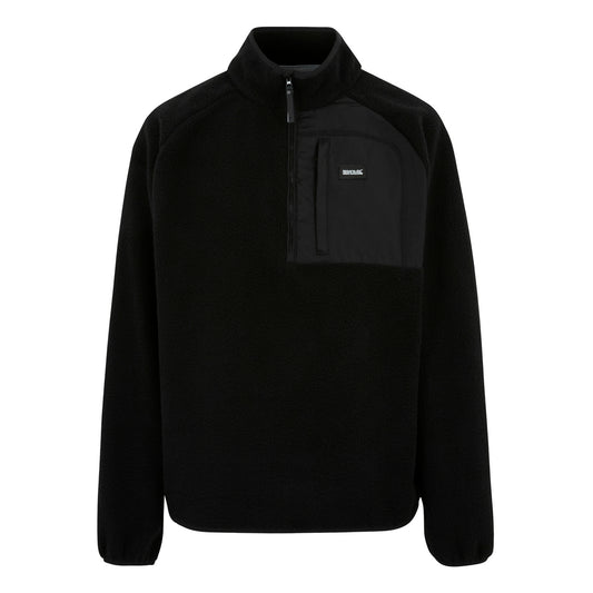 Navy - Front - Regatta Mens Frankie Borg Fleece Jacket