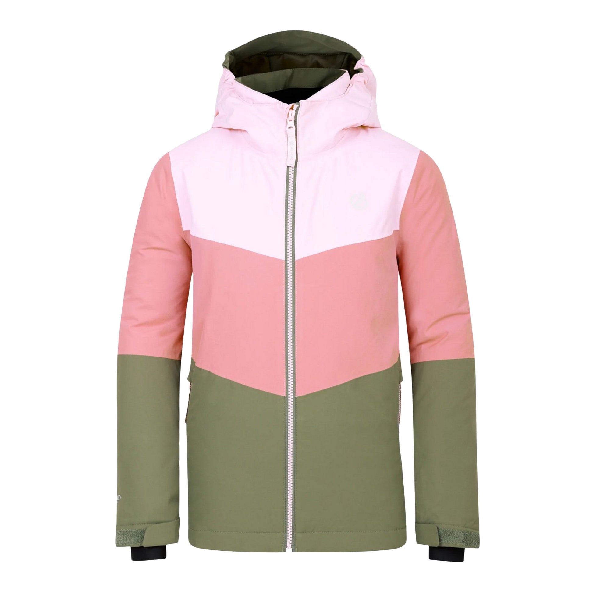 Crystal Rose-Dusty Rose - Front - Dare 2B Childrens-Kids Slush II Ski Jacket
