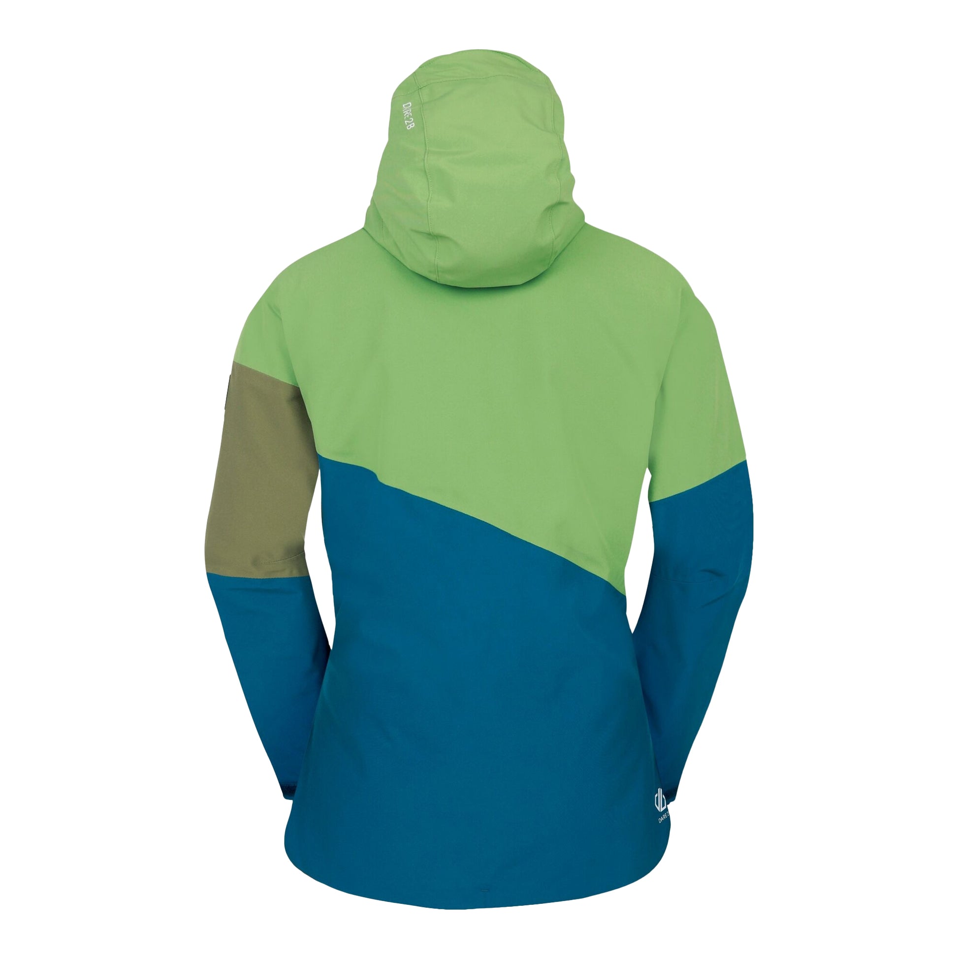Piquant Green-Moroccan Blue - Back - Dare 2B Womens-Ladies Ice III Ski Jacket