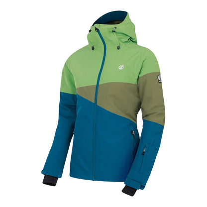 Piquant Green-Moroccan Blue - Side - Dare 2B Womens-Ladies Ice III Ski Jacket