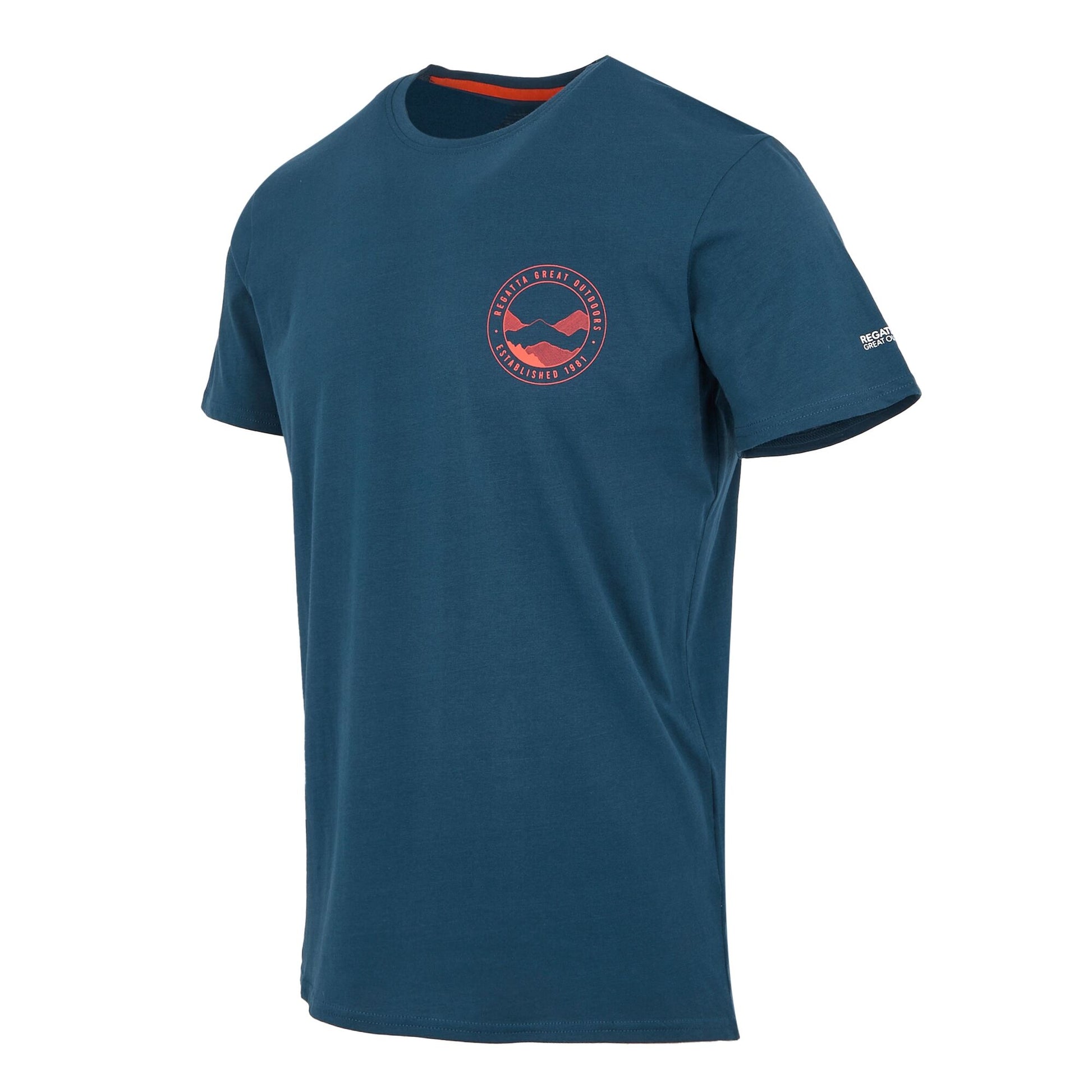 Moonlight Denim - Side - Regatta Mens Breezed V Mountain Back Print T-Shirt