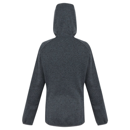 Seal Grey-Pop - Back - Regatta Womens-Ladies Newhill II Marl Full Zip Hoodie