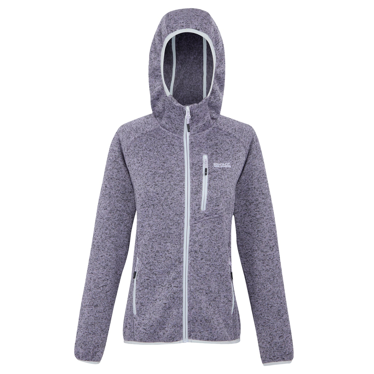 Wisteria-Lilac Hint - Front - Regatta Womens-Ladies Newhill II Marl Full Zip Hoodie