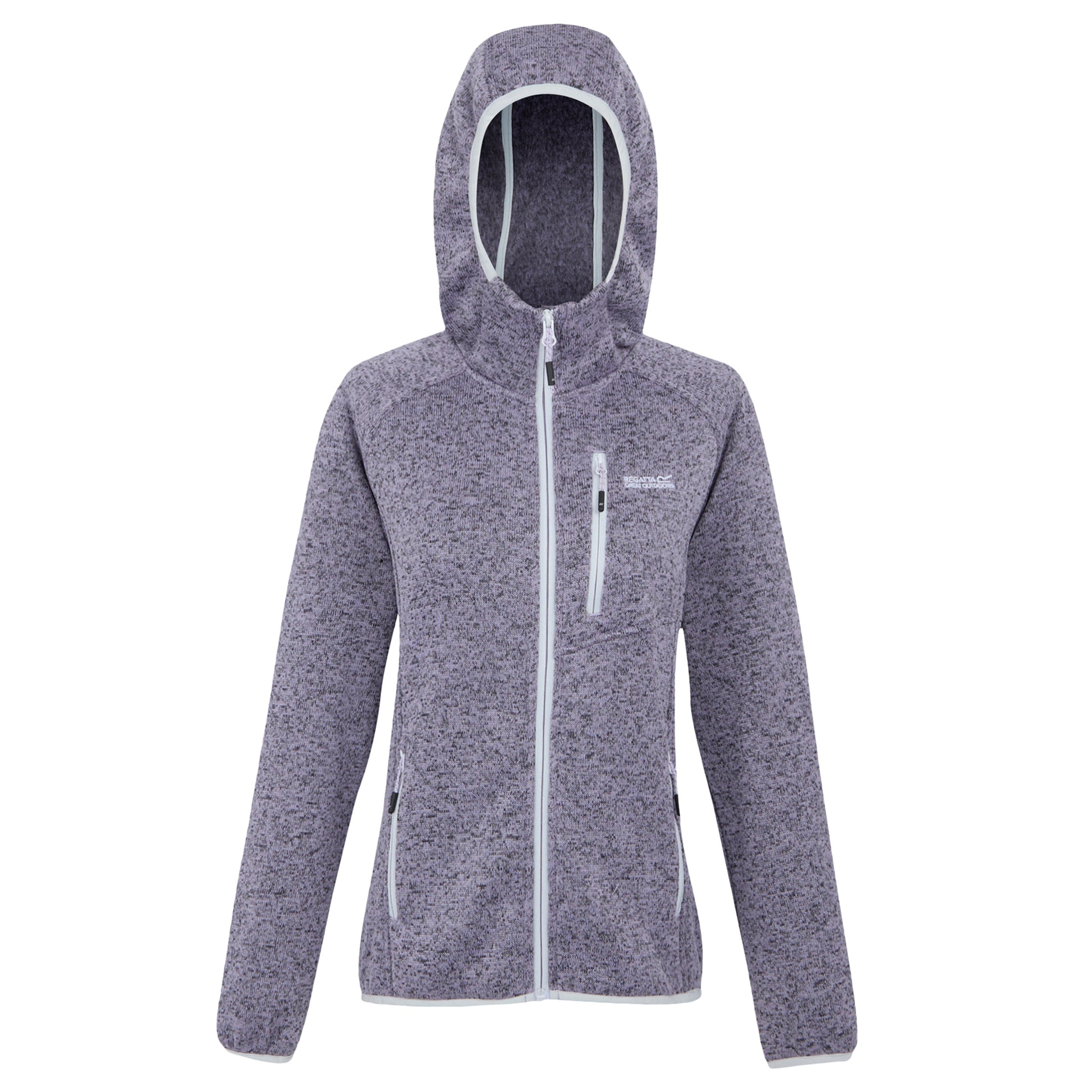 Wisteria-Lilac Hint - Front - Regatta Womens-Ladies Newhill II Marl Full Zip Hoodie