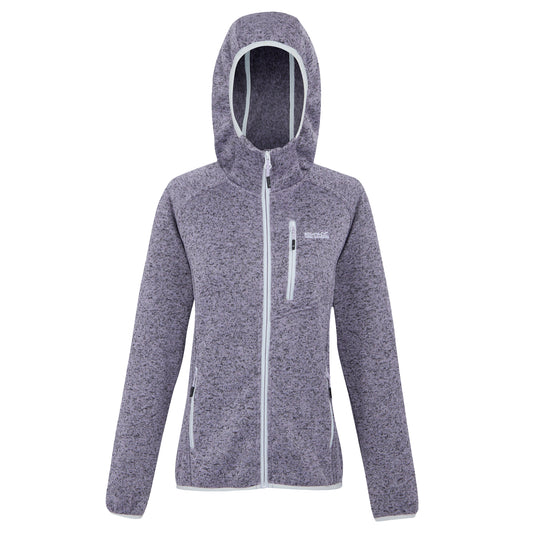 Wisteria-Lilac Hint - Front - Regatta Womens-Ladies Newhill II Marl Full Zip Hoodie