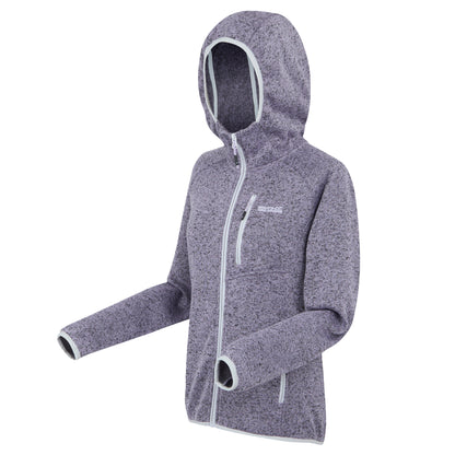 Wisteria-Lilac Hint - Side - Regatta Womens-Ladies Newhill II Marl Full Zip Hoodie
