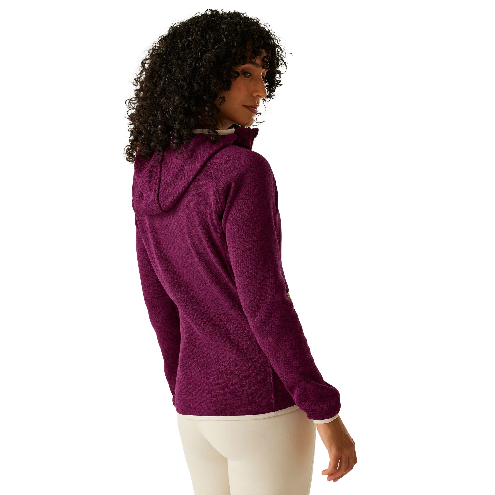 Beaujolais-Light Vanilla - Pack Shot - Regatta Womens-Ladies Newhill II Marl Full Zip Hoodie