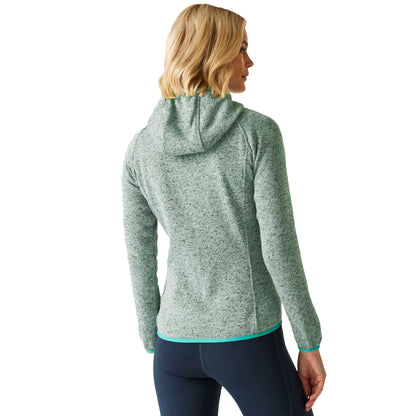 Icy Morn-Turquoise - Pack Shot - Regatta Womens-Ladies Newhill II Marl Full Zip Hoodie