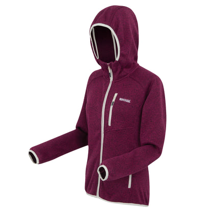 Beaujolais-Light Vanilla - Side - Regatta Womens-Ladies Newhill II Marl Full Zip Hoodie