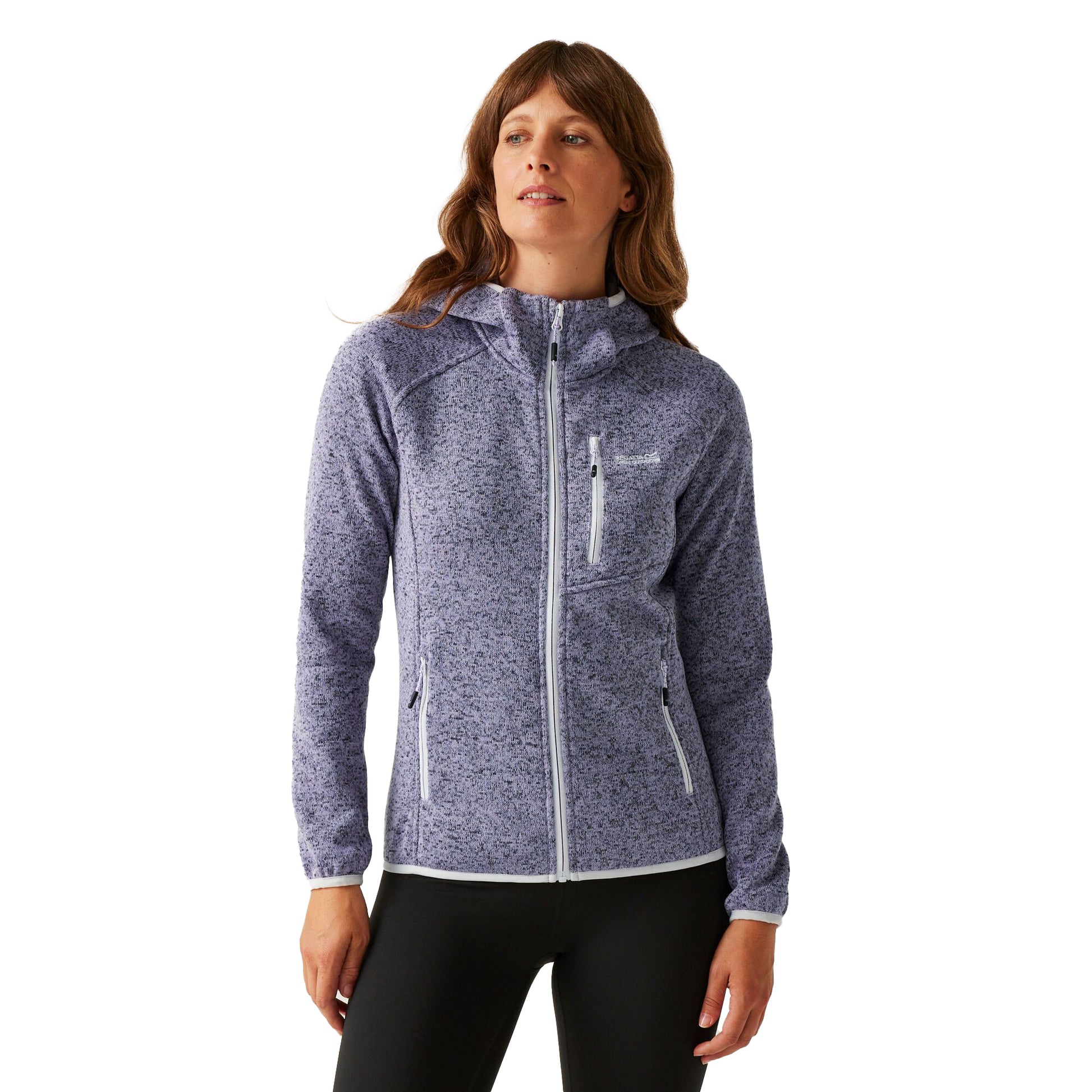 Wisteria-Lilac Hint - Lifestyle - Regatta Womens-Ladies Newhill II Marl Full Zip Hoodie
