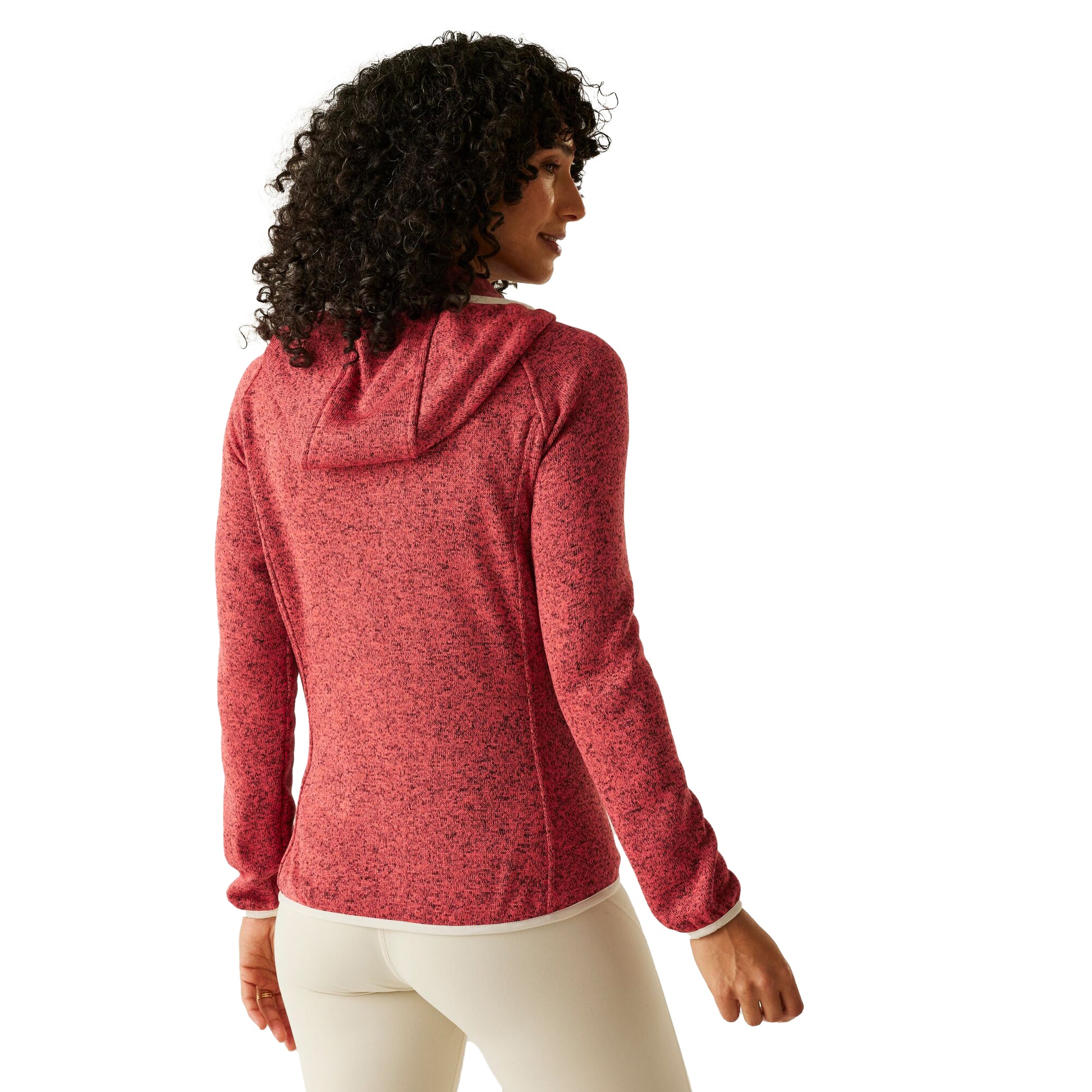 Peach Bloom-Light Vanilla - Pack Shot - Regatta Womens-Ladies Newhill II Marl Full Zip Hoodie