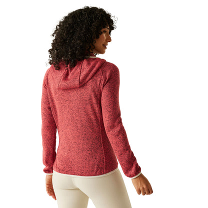 Peach Bloom-Light Vanilla - Pack Shot - Regatta Womens-Ladies Newhill II Marl Full Zip Hoodie