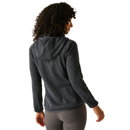 Seal Grey-Pop - Pack Shot - Regatta Womens-Ladies Newhill II Marl Full Zip Hoodie