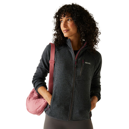 Seal Grey-Pop - Lifestyle - Regatta Womens-Ladies Newhill II Marl Full Zip Hoodie