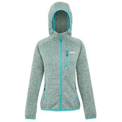 Icy Morn-Turquoise - Front - Regatta Womens-Ladies Newhill II Marl Full Zip Hoodie